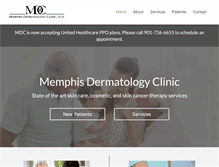 Tablet Screenshot of memphisdermatology.com